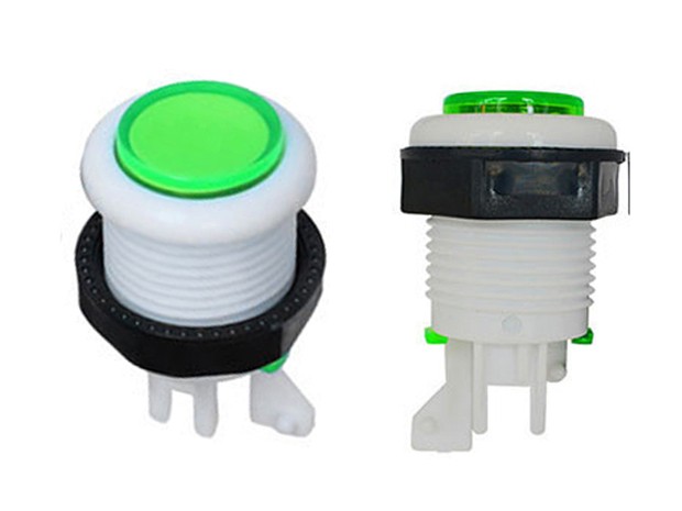 &u+ BOTON ARCADE 30MM A4 CON MICROSWITCH VERDE